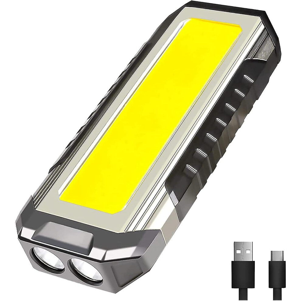 Kikidex (As Show, One Size) Led Work Light, Portable Magnetic Lamp, 1000 Rechargeable Cob Work Light With Magnetic Base And Hanging Hook
