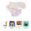 Gants de cuisine Pattes de Chat Matelassés Coton Blanc et Rose 2