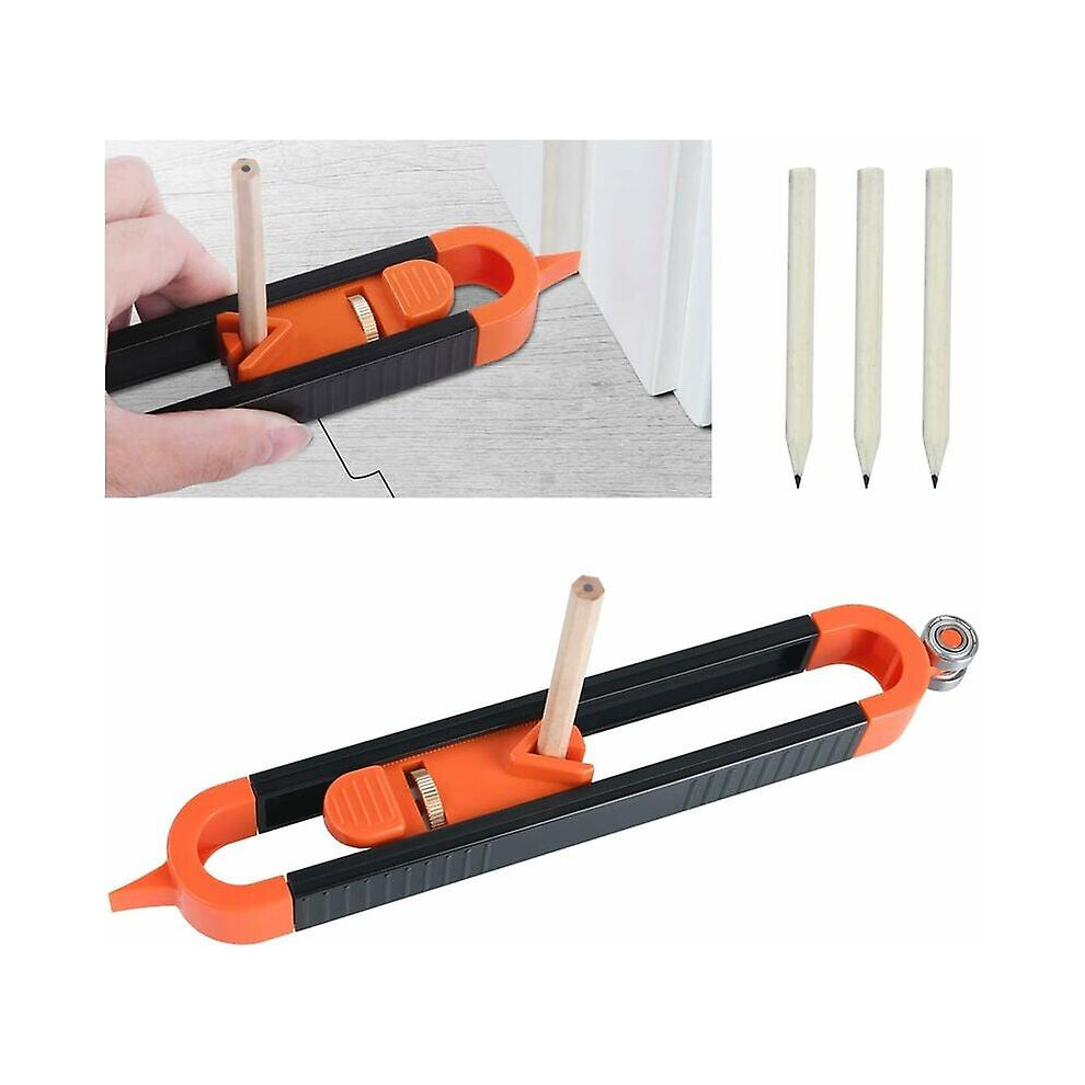 Kikidex (As Show, One Size) Contour Gauge With Lock, Profile Tool Woodworking Measuring Ruler Irregular Contour Duplicator Gauge Tools