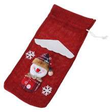 Couverture de bouteille de vin de noël, décor de joyeux noël,-UN