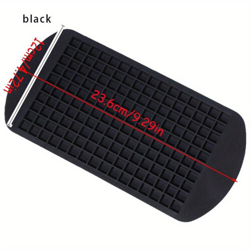 (Black, one-size) Ice Cube Tray, 160-grid Silicone Fruit Ice Cube Maker, DIY Small Square Ice Cube Mold for Kitchen 2