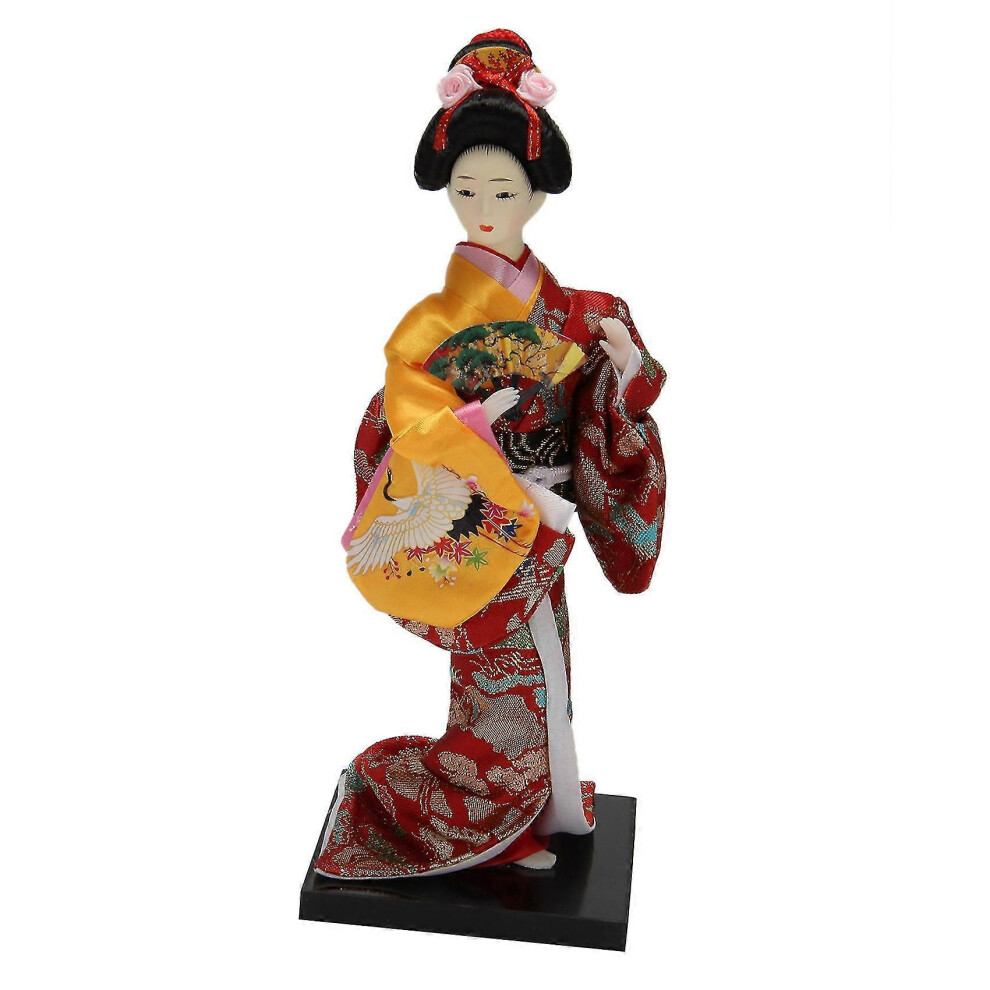 Kikidex (As Show, One Size) Japanese Folk Dolls Dolls Handmade Silk Folk Crafts Statue Decor Hobbies Display Ornaments Collecti