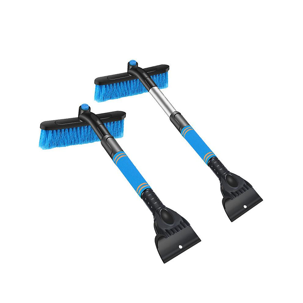 Kikidex (As Show, One Size) Snow Removal Tool - Snow Removal Tool Retractable Multifunctional Snow Brush 65Cm - 2Pcs Blue