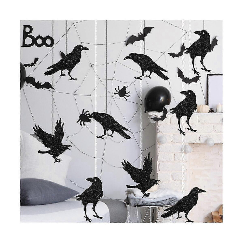 Kikidex (As Show, One Size) 24Pcs Hanging Swirl Halloween Party Streamers Foil Ceiling Spiral Halloween Witch Pumpkin Ghost Cut