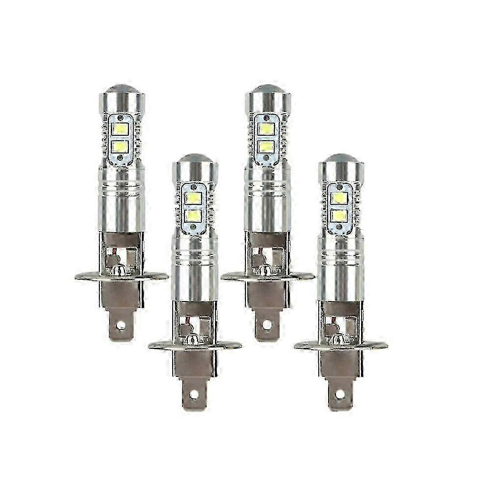 Kikidex (As Show, One Size) 4Pcs For H1 200W 6000K Super Led Headlight & Fog Driving Light Bulbs White