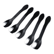 100Pcs Tjocka Plastskedar För Yogurtkakor Bakkonsumtion (Svart)
