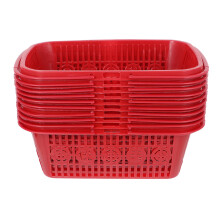 10St Bärkorg Fruktdiskar För Kylskåp Plast Med Utskuren Design 1Kg Röd