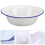 White Enamelware Bowl Vintage Decorative Soup Serving Basin 11