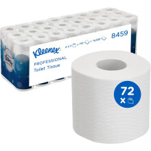 72 x Kleenex 3-Ply Toilet Rolls Tissue Sheet White