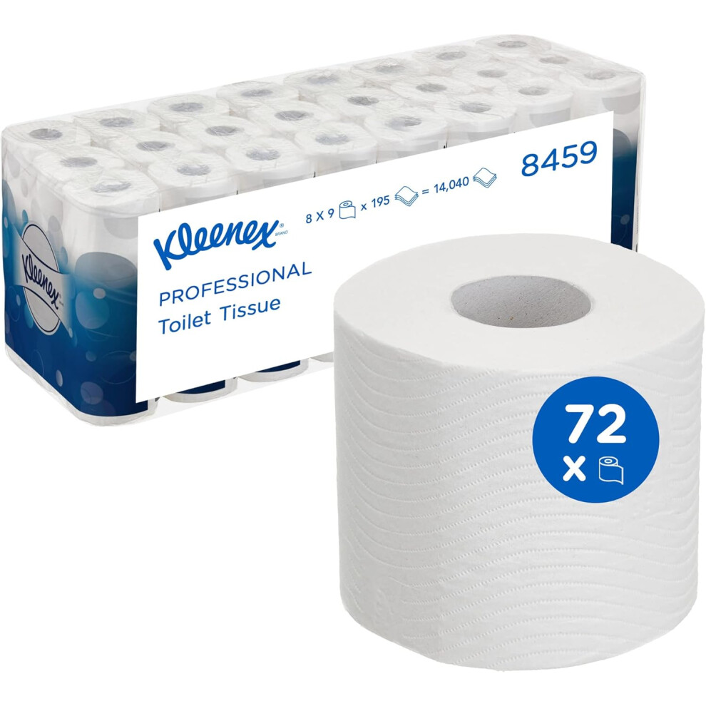 Kleenex 72 X 3-Ply Toilet Rolls Tissue Sheet White