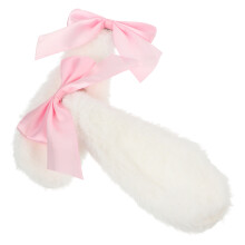 1Pair Pink Plush Rabbit Ears Hair Clip Bowknot Lolita Cosplay Hairpins