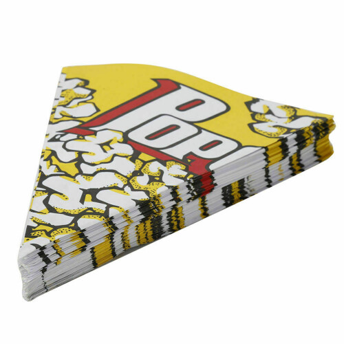 100St Popcornpåsar Av Papper, Konformade, Färgglada Hållbara