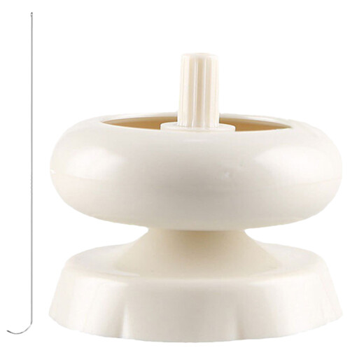 1Sats Beads Spinner Plast För DIY Smycken Beige 2