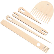 1 Set Handvovad Stick Av , Virknålskam, Vävsländor, Vävsticka