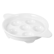 1St Vit Keramisk Escargotdisk Med 6 Hål För Köksverktyg