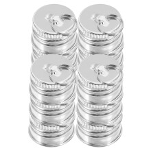 48Stk Dekorative Aluminium Schraubkappen Silber Für Lampenmontage