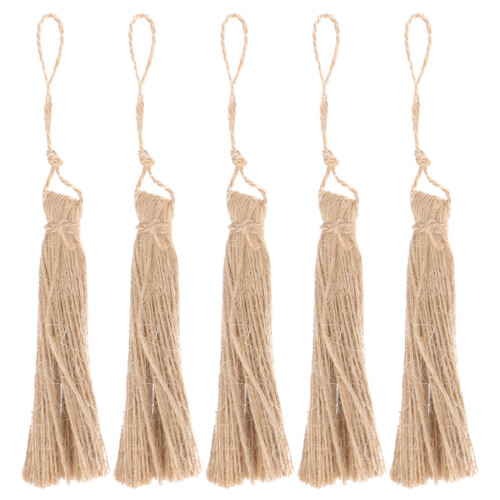 5Pcs Fransar Säckpappersfransar Hantverksmaterial Traschbrukstråd 1
