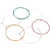 Electric Guitar String Set 6pcs Plated Steel Bright Colors 0.009-0.046 Inches
