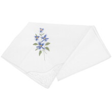 Cotton Handklocka Med Spetskant Broderade Blommor