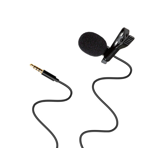 Omniriktad Mini Lavalier Mikrofon 3,5 Mm För Och Pc (Svart) 2