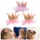 3St Hårnål För Baby Elastisk Blomkrona Hårtillbehör 3