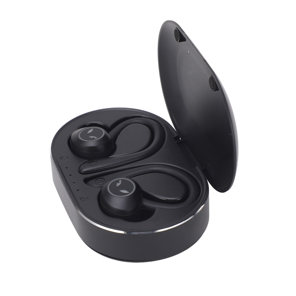 Bt 5.1 Wireless Earbuds Deep Bass Earhook Sports Headphones Black 4331356929674