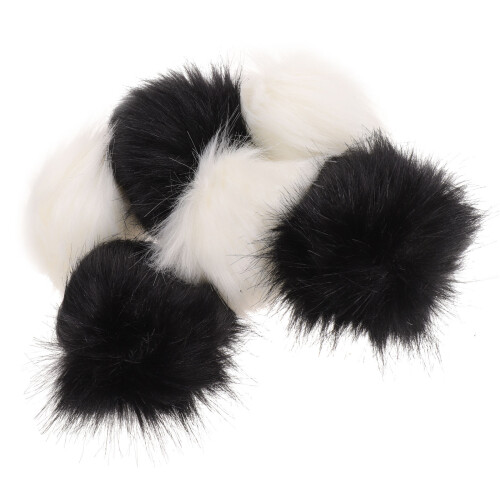 6St Faux Pom-Pom Pälsbollar Hängdeko
