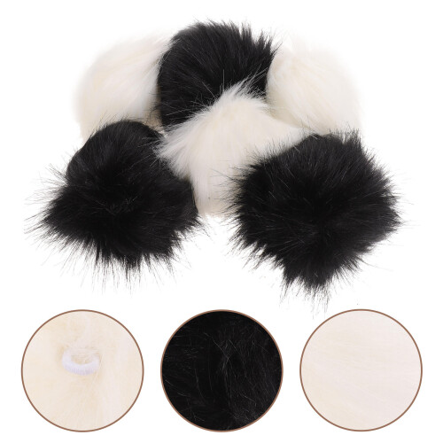 6St Faux Pom-Pom Pälsbollar Hängdeko 2