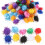 100Pcs 20Mm Kattleksaker, Blandade Pom- För DIY Och 3