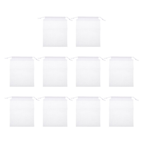 10Pcs Fiskeredskapspåse, Baitbehållare Snöre, -Vävd 2