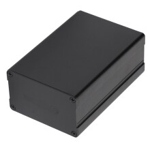 Aluminium Elektronikgehäuse Wasserdichte Anschlussbox 46x76x110mm Schwarz DIY