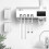 UV Toothbrush Holder Cleaner Wall Mounted with Dispenser White 10