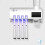 UV Toothbrush Holder Cleaner Wall Mounted with Dispenser White 11