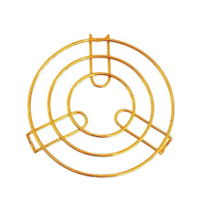 (Default) GOLD Stainless Steel Round Pot Holder, High Quality Coated Heat Resistant