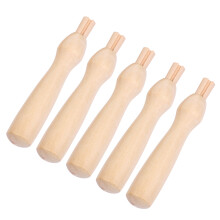 5St Pärlstick Med Massivt Trähandtag För Ullfilt Och Diy