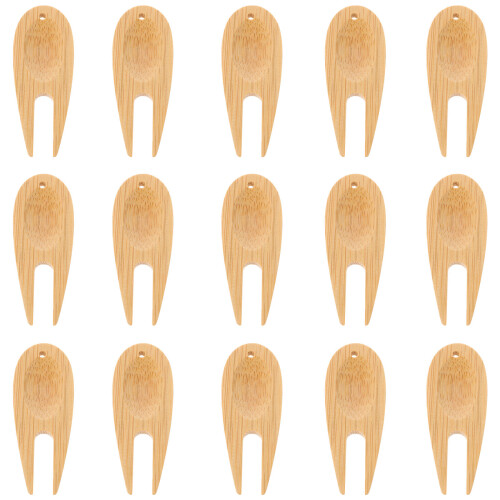 15St Portabel Khaki Divot Tool Bamboo För Golfspelare