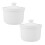 2St Ceramic Kastrull Suppbehållare Restaurang Dessertmugg Med Lock 11