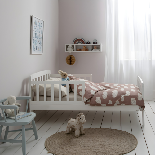 Noa and Nani Juni Toddler Bed Solid Wood in Classic White 1