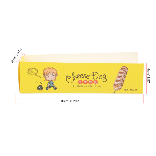 100St Papper Hot Dog- Gula Hållbara För Snacks Take Away 1