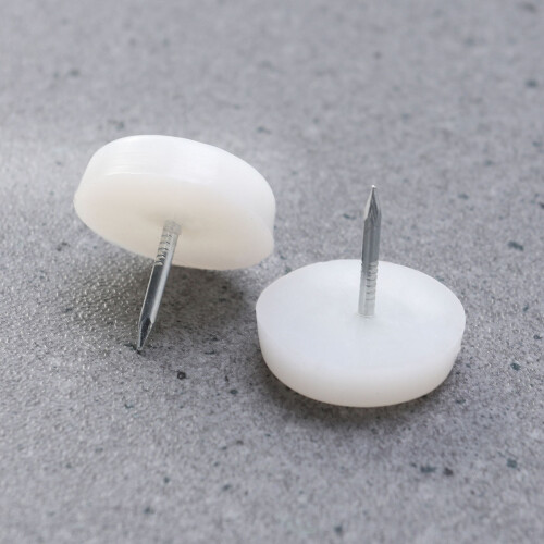 50St 6X22Mm MöbelNail NylonSoffaNail Spikar Vit 2