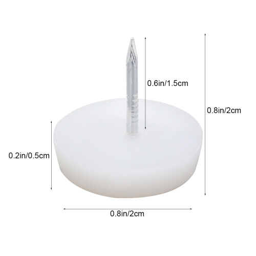 50St 6X22Mm MöbelNail NylonSoffaNail Spikar Vit 1