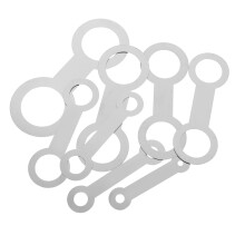 8Pcs/Set Saxofon Pad Nivelleringsringar Reparationsverktyg (Silver)