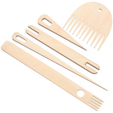 1 Set Handvovad Stick Av , Virknål, Vävkam, Vävsländor, Vävsticka