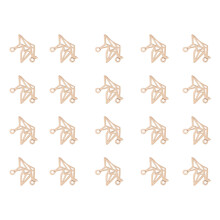 100Pcs Golden Alloy Hollow-Out Paper Crane Pendants for DIY Jewelry