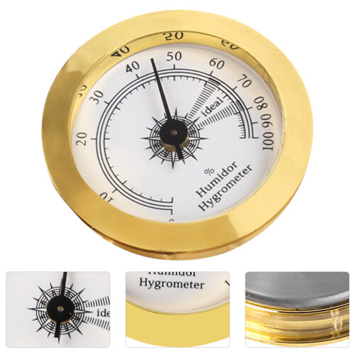 Analog Cigarrbox Hygrometer, Robust Legering Med För 2