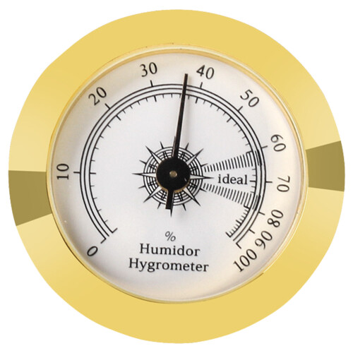 Analog Cigarrbox Hygrometer, Robust Legering Med För 1