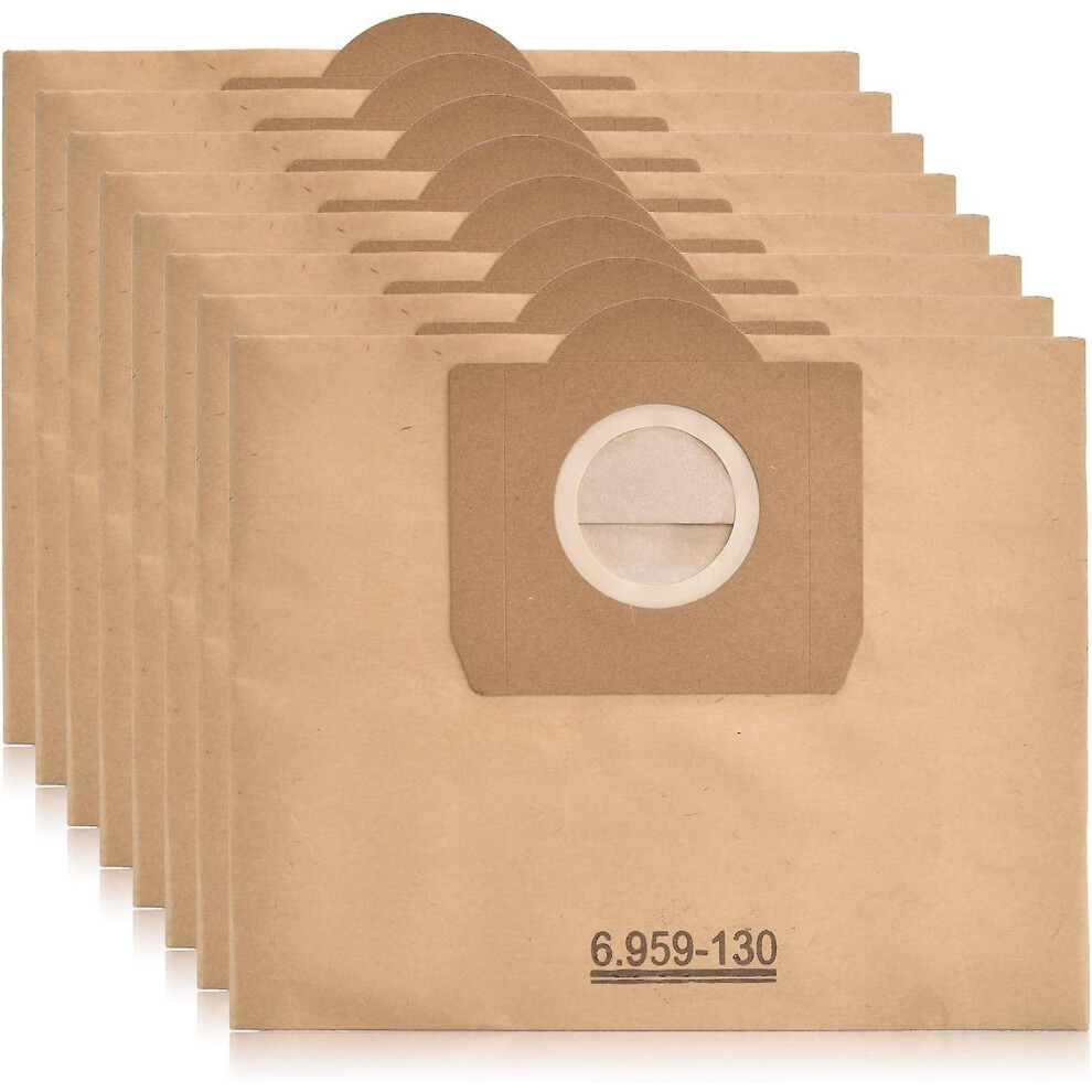 Kikidex (As Show, One Size) Pack Of 10 6.959-130.0 Paper Dustbag A 2201/2204/2504 For Karcher Wd3 Wd3p Wet & Dry Vacuum Cleaner Replacement
