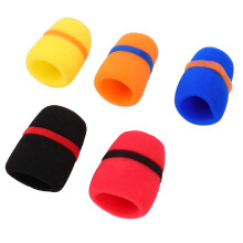 Funda antiviento para micrófono de poliéster grueso 56x85 mm, diámetro interior 35 mm