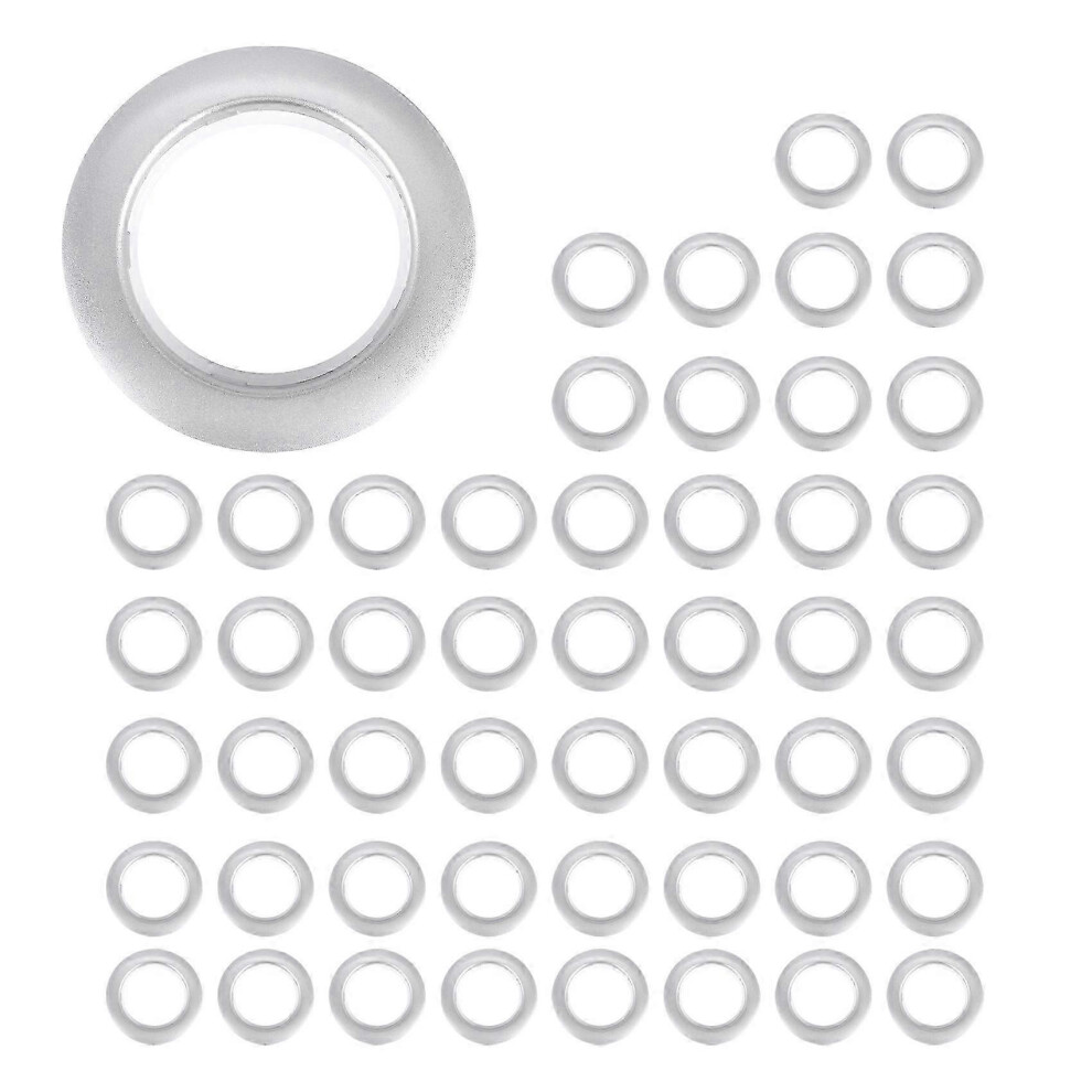Kikidex (As Show, One Size) 50 Pack Curtain Grommet, Inner Diameter 43Mm Curtain Eyelet Rings Nanoscale Low Noise Roman Ring (S