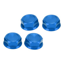 4 Stück Blaue Aluminiumlegierung Hex-Radmuttern für 24 mm RC-Kolligator